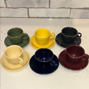 Fiestaware Colorful Coffee Cup and Saucer Collection